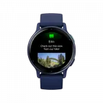 Смарт-годинник Garmin Vivoactive 5 Metallic Navy Aluminium Вezel з темно-синім корпусом Navy та силіконовим ремінцем