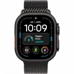Apple Watch Ultra 4 GPS + LTE 49mm Black Titanium Case with Black Titanium Milanese Loop - Large (MJAX4)