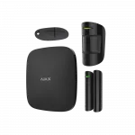 Комплект охоронної сигналізації Ajax StarterKit, hub, motionprotect, doorprotect, spacecontrol, jeweller, бездротовий, чорний