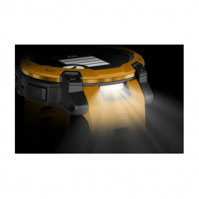 Смарт-годинник Garmin Instinct 3 45 мм, Solar Sunburst помаранчевий з Sunburst/Grey помаранчевим/сірим силіконовим ремінцем
