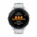 Смарт-годинник Garmin Forerunner 265S з Whitestone корпусом та Whitestone/Neo Tropic білим силіконовим ремінцем