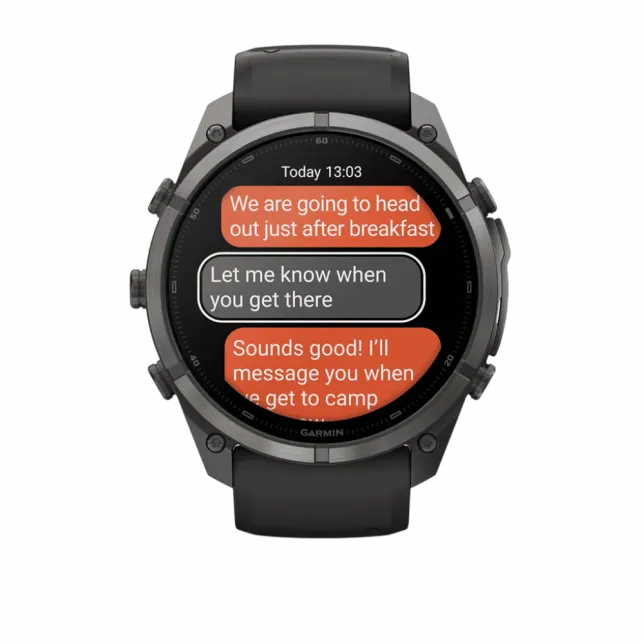 Смарт-годинник Garmin Fenix 9 Pro - inReach, 51мм Carbon Gray DLC Titanium з Black/Pebble Grey чорним/темно-сірим силіконовим ремінцем