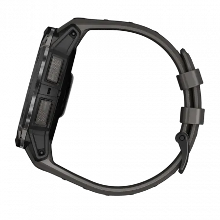 Смарт-годинник Garmin Instinct 3 50 мм, AMOLED Black чорний з Charcoal коричневим силіконовим ремінцем