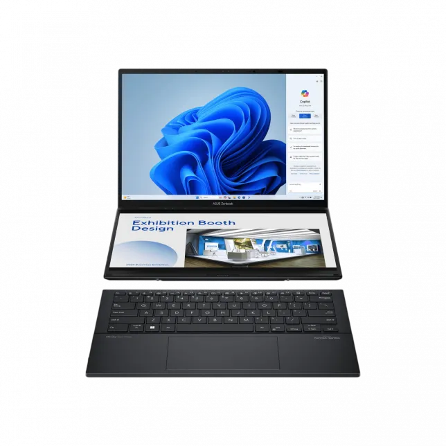 Ноутбук ASUS Zenbook Duo UX8406CA-QL047X 14" FHD Touch OLED, Intel Ultra 9 285H, 32GB, F2TB, UMA, Win11P, Сірий