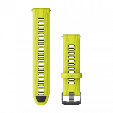 Ремінець для Forerunner 22 мм, Amp Yellow/Black жовтий з Slate застібкою силіконовий
