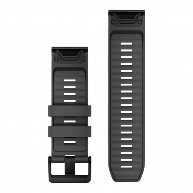 Ремінець QuickFit 26 мм, Graphite темно-сірий силіконовий