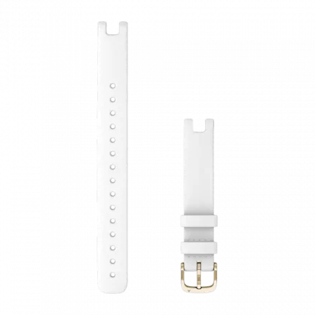 Ремінець для Lily 14 мм, White білий, Cream Gold застібка, італійська шкіра