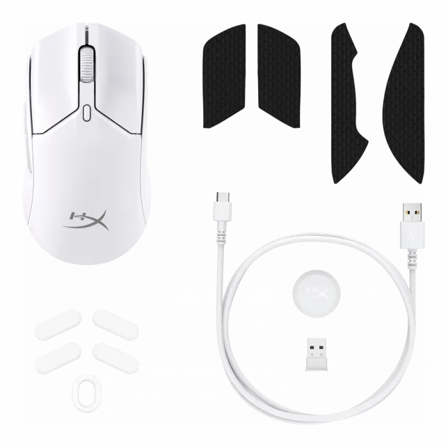 Миша HyperX Pulsefire Haste 2 mini, RGB, USB-A/WL/BT, білий