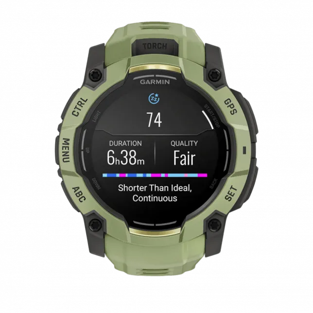 Смарт-годинник Garmin Instinct 3 50 мм, AMOLED Fern Green зелений з Fern Green зеленим силіконовим ремінцем