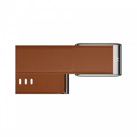 Ремінець Whoop LeatherLuxe Straight Band для Whoop 5.0 Chestnut/Cream with Titanium (L/XL)