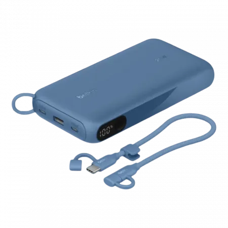 Повербанк Belkin 20000mAh 20W 2xUSB-C/1xUSB-A with Display Blue