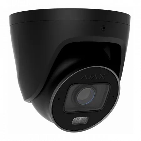 IP-камера дротова Ajax TurretCam HLVF 8 MP Black, 2.8–12 мм, PoE, True WDR, IP67, ІЧ 60 м, LED 40 м, аудіо, кут огляду 31° до 111°, вулична, чорна, 126282.197.BL1