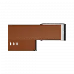 Ремінець Whoop LeatherLuxe Straight Band для Whoop 5.0 Chestnut/Cream with Titanium (L/XL)