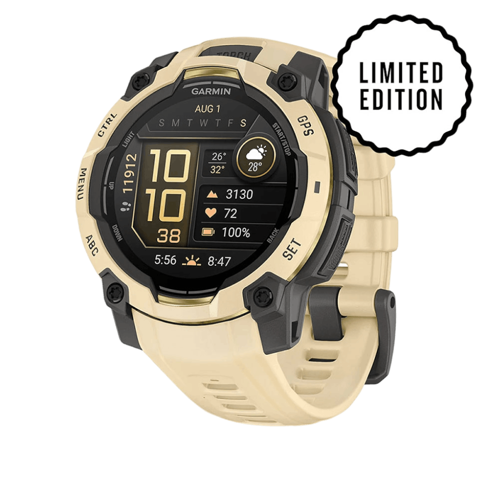 Смарт-годинник Garmin Instinct 3 45 мм, AMOLED Citrine бежевий з Citrine бежевим силіконовим ремінцем
