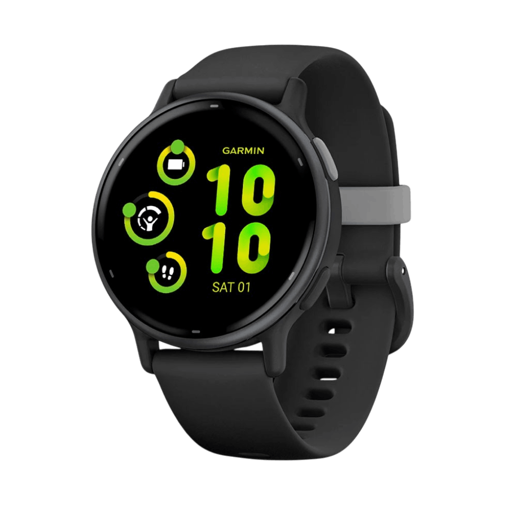 Смарт-годинник Garmin Vivoactive 5 Slate Aluminium Bezel з чорним корпусом та силіконовим ремінцем