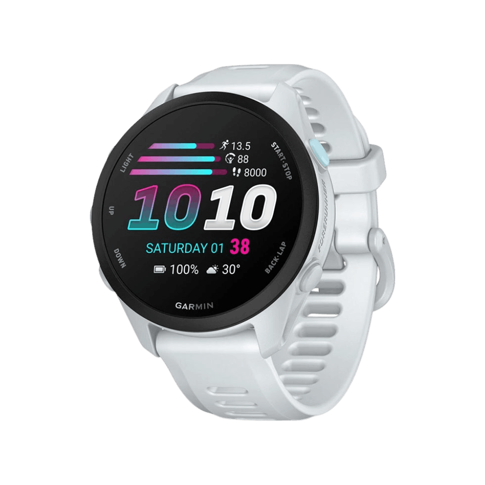 Смарт-годинник Garmin Forerunner 70 Whitestone з білим силіконовим ремінцем