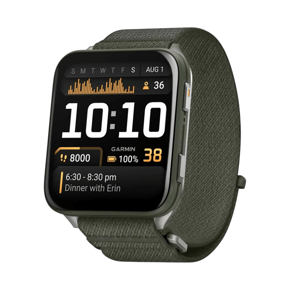 Смарт-годинник Garmin Venu X1 Moss хакі з титановим корпусом та Moss хакі нейлоновим ремінцем ComfortFit